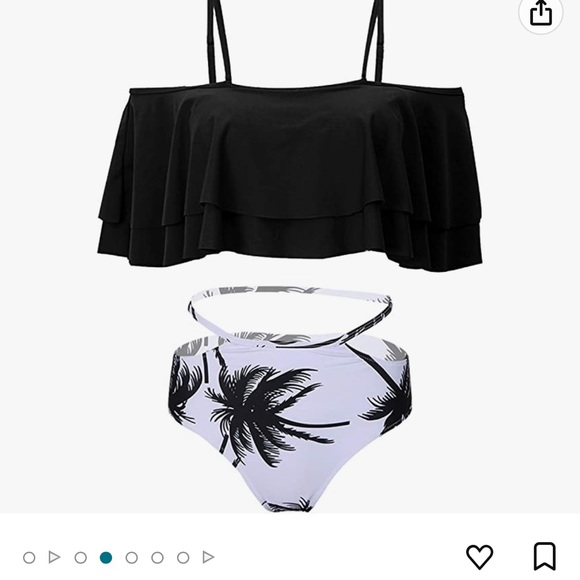 Black and White High Wasted 2 piece - Picture 5 of 6